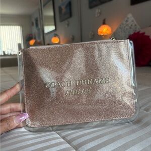 Coach Dreams Sunset Glitter Cosmetic Pouch